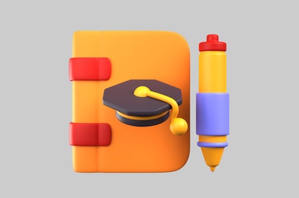 Preview: Graduation book and pen