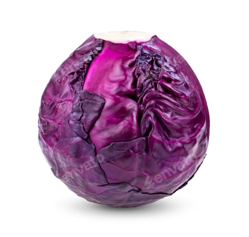 Vorschau: Rotkohl isoliert auf weißem Hintergrund