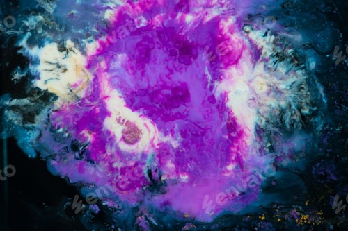 Preview: Abstract Painting of Purple and Blue on Black