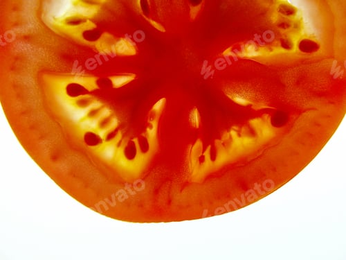 Preview: Tomato close up on a white background