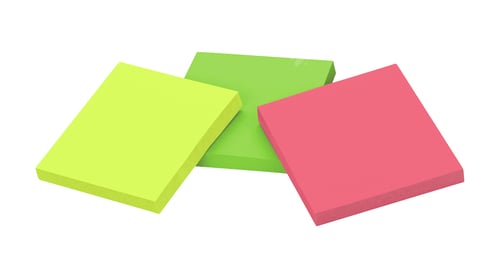 Preview: colored sticky notes isolated