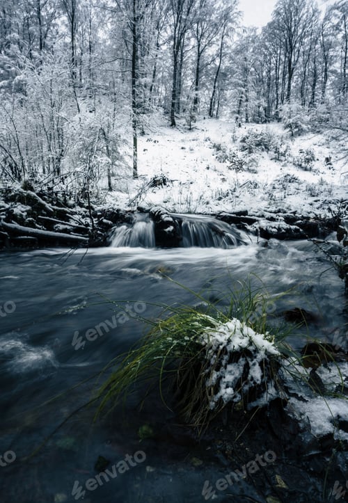 Preview: Serene winter stream landscape