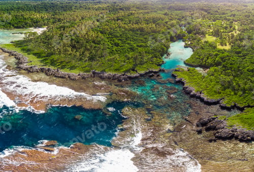Preview: The Blue Lagoon from drone, Port Vila, Efate, Vanuatu