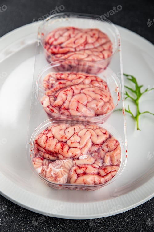 Preview: pork brains raw edible offal meat fresh food tasty fresh healthy eating cooking appetizer meal food