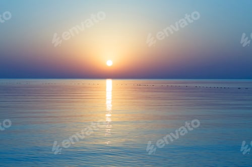 Preview: Beautiful sunrise at sea