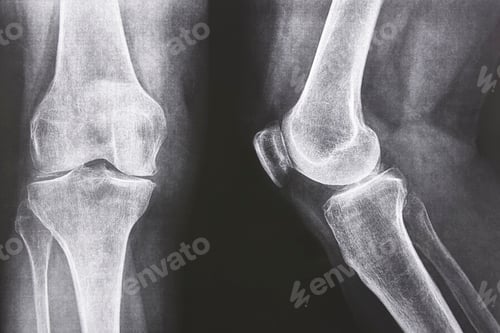 Preview: Knee xray. Knee xray. Front and lateral view. Healthcare. Examination