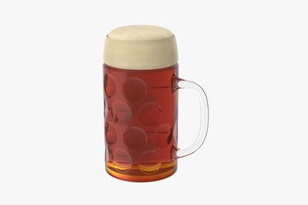 Preview: Dimpled Bavarian Beer Stein with Foam