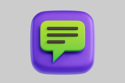 Preview: Lime chat bubble with lines