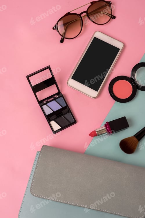 Preview: Fashion woman essentials, cosmetics, makeup accessories