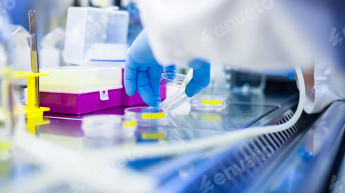 Preview: Science and Biotechnology, Laboratory Research, Cell Culture. Cells Biological Culture Concept