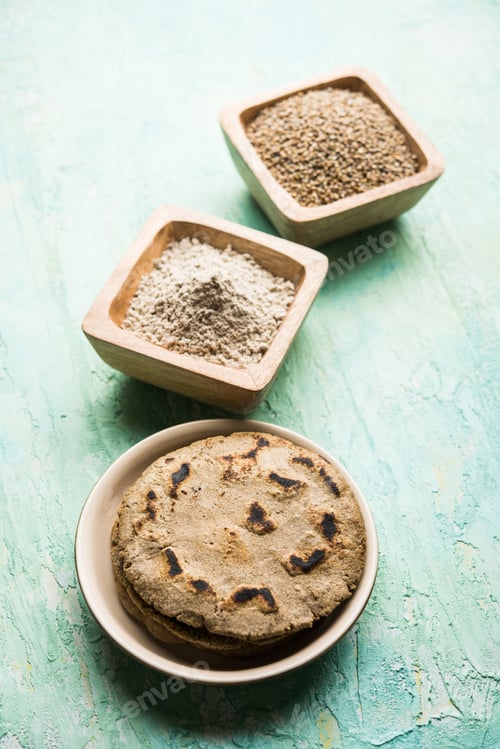Preview: Indian Bajra roti also known as pearl millet flat bread