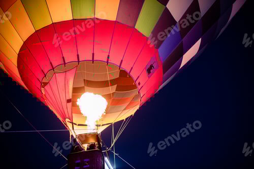 Preview: hot air balloons flying at night