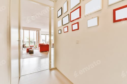 Preview: Long pretty white corridor
