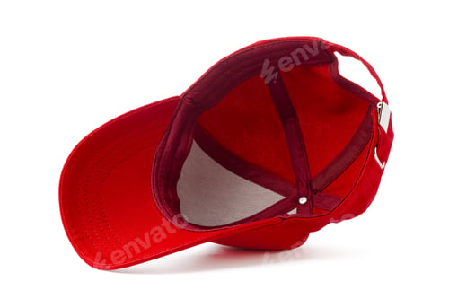 Preview: Red Baseball Cap on White Background