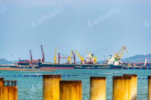 Preview: Logistics and transportation of cargo freight ship and cargo container on sea