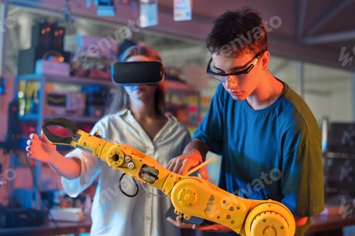 Preview: Teens remotely controlling robots in a laboratory
