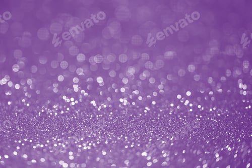 Preview: Purple glitter surface with purple light bokeh