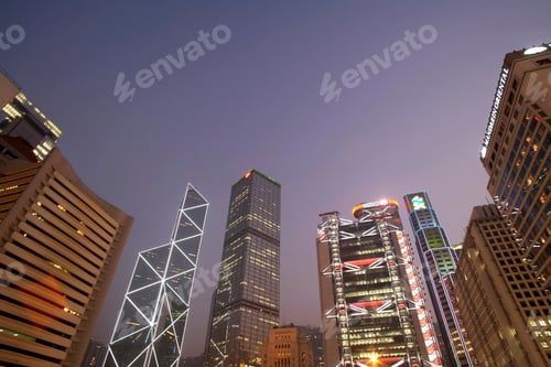 Preview: Hong Kong City at evening