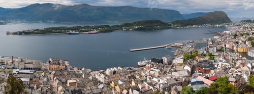 Preview: City of Alesund Norway Aerial footage