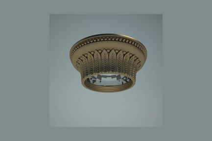 Preview: Circular ceiling fixture with beaded and leaf-like design