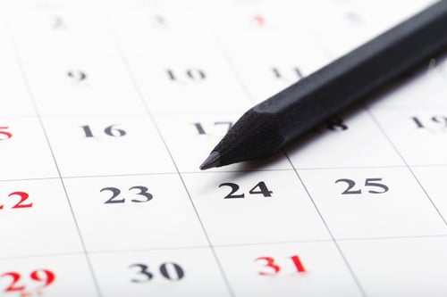 Preview: Check out the dates in a business calendar concept