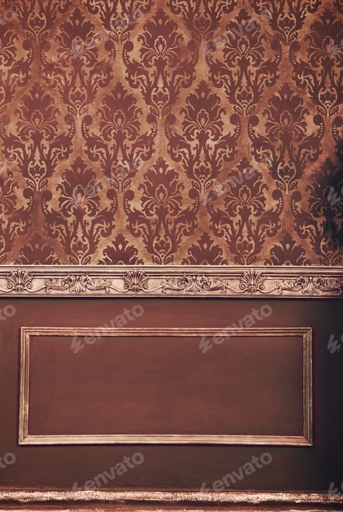 Preview: Elegant Damask Pattern Wall Background