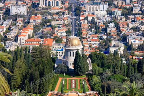 Preview: Bahai Gardens in Haifa, Israel. Tourist Attraction