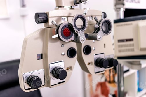 Preview: Phoropter. Optical Equipment For Eye Examination