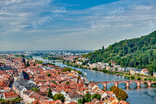 Preview: Heidelberg town on Neckar river, Germany