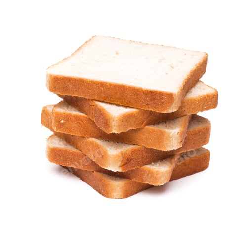 Preview: toasted bread slices for breakfast isolated