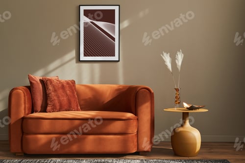 Preview: Minimalistic concept of stylish living room interior