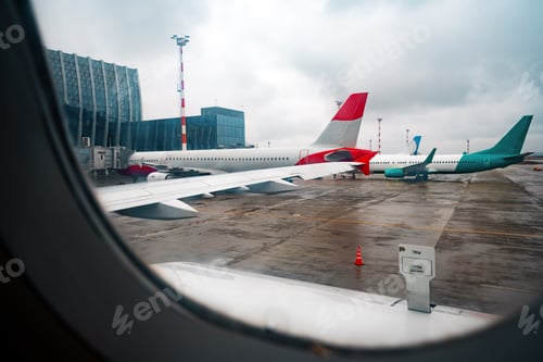 Preview: View through window of aircraft during flight