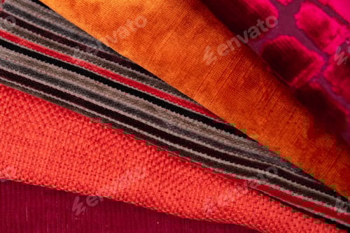 Preview: Colorful Textured Fabrics Close-Up