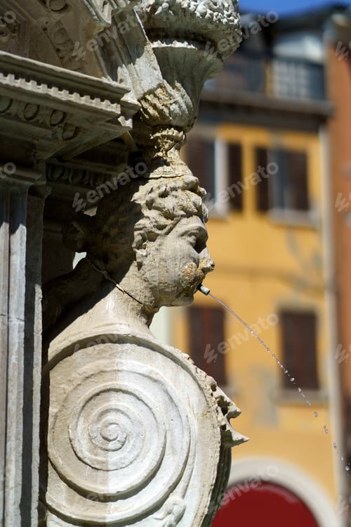 Preview: Cesena: historic fountain in the castle square