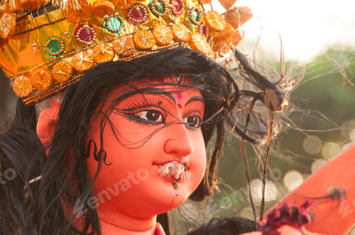 Preview: Goddess Durga Idol, Durga puja, India.