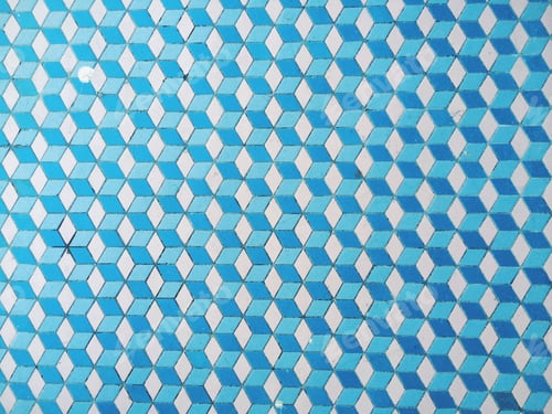 Preview: Blue tile geometry background