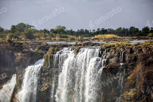 Preview: Victoria Falls, waterfall on the Zambezi River between Zambia and Zimbabwe. Africa