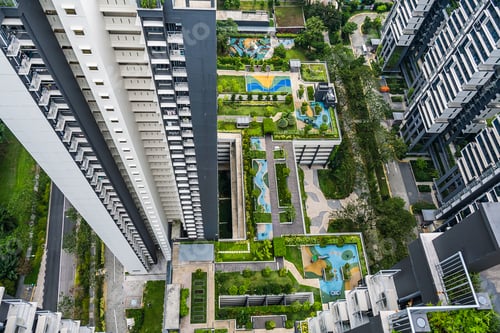 Preview: Vertigo! Looking down at Dawson estate in Singapore.