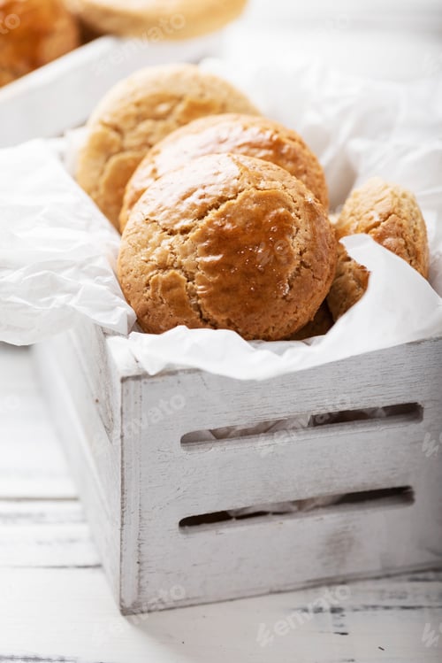 Preview: Homemade cookies with milk and butter