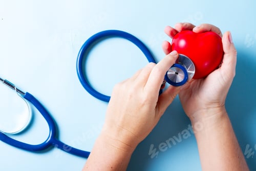 Preview: Healthcare concept on blue