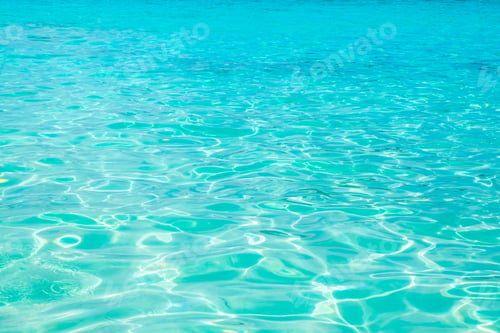 Preview: Close up wave at clear turquoise blue sea near shore,Summer Texture background
