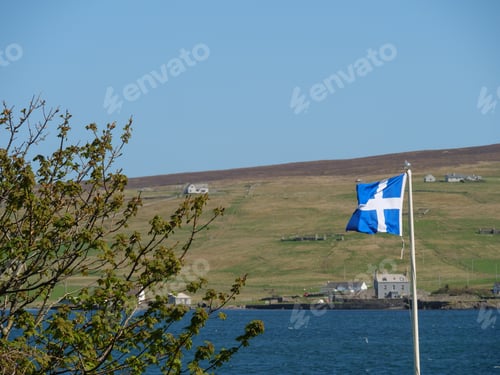 Preview: Picturesque view of Lerwick city and the Shetland islands