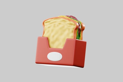 Preview: Cartoon sandwich in a box