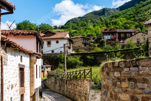 Preview: Scenic view of Tudanca, a traditional small village in Cantabria in Saja-Nansa region.