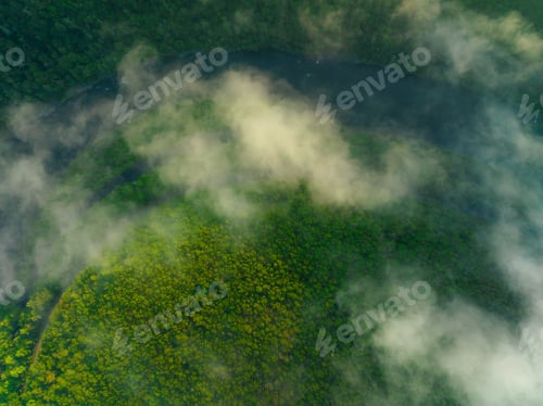 Preview: Aerial view on Delaware river at sunrise