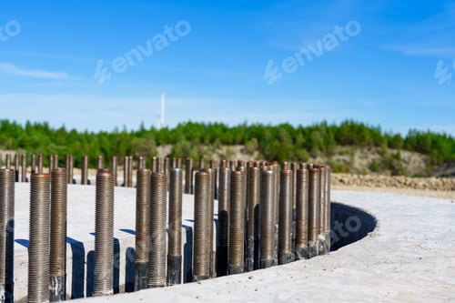 Preview: Concrete Foundation for Electric Wind Turbine: Low Emission Goals, Eco-Friendly, Energy of Nature