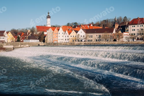 Preview: Landsberg am Lech in winter, at Bavaria Germany