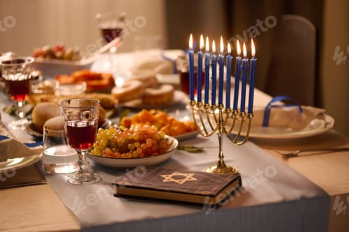 Preview: Prepared table for Rosh Hashanah Celebration