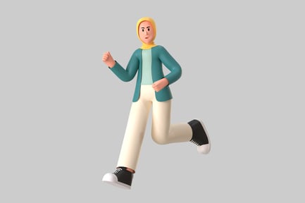 Preview: Woman in Hijab Running