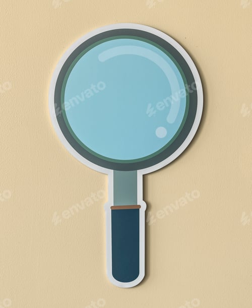 Preview: Magnifying glass search icon isolated